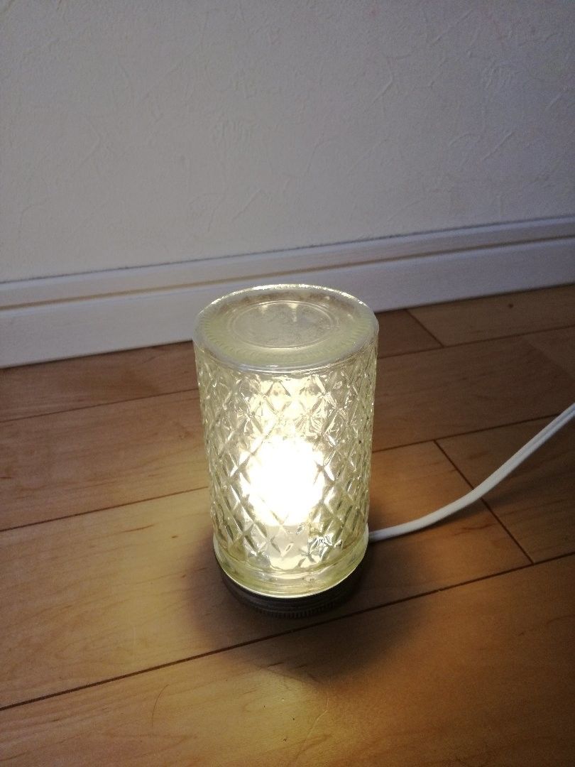 百均のビンでプチdiy ナイトランプ完成編 Diyアドバイザーyukiのｄｉｙ日和