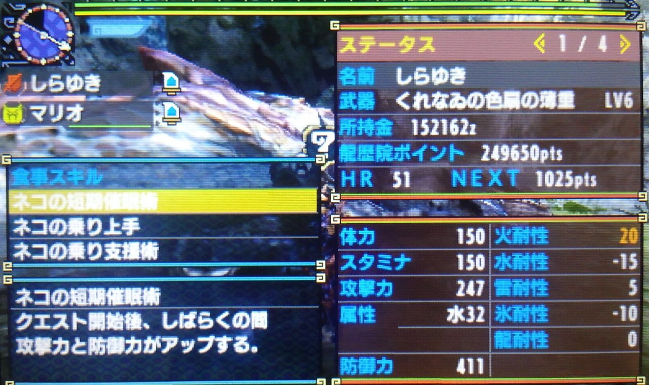 しらゆきの初陣 モンハン活動記 雪月花