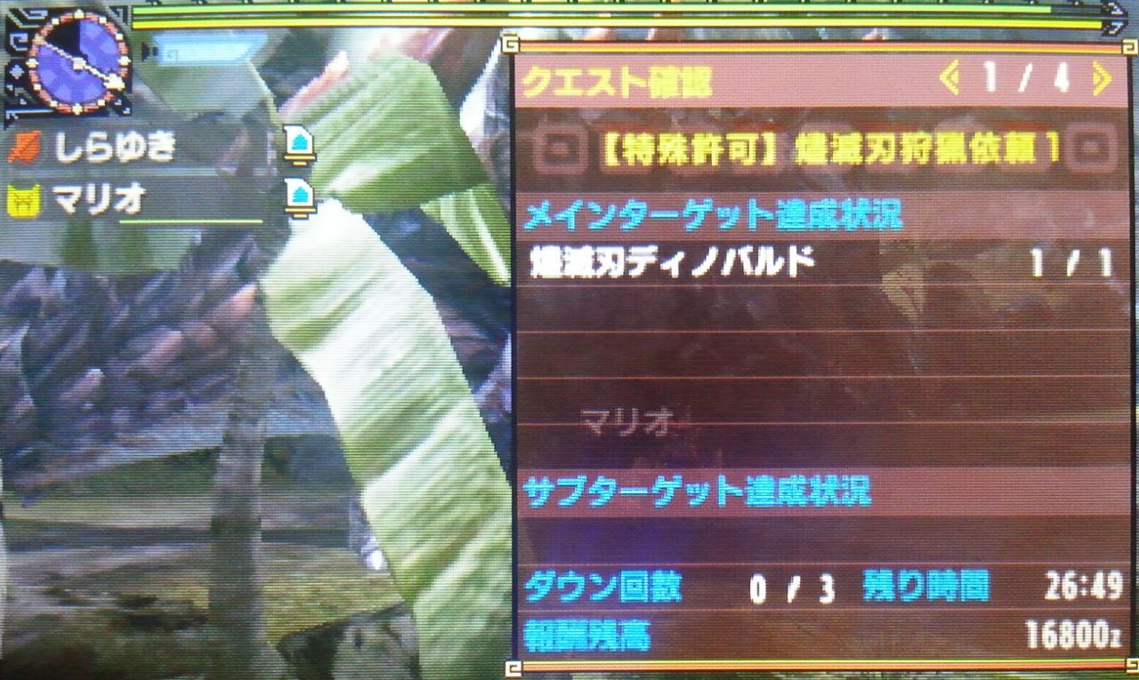 しらゆきの初陣 モンハン活動記 雪月花