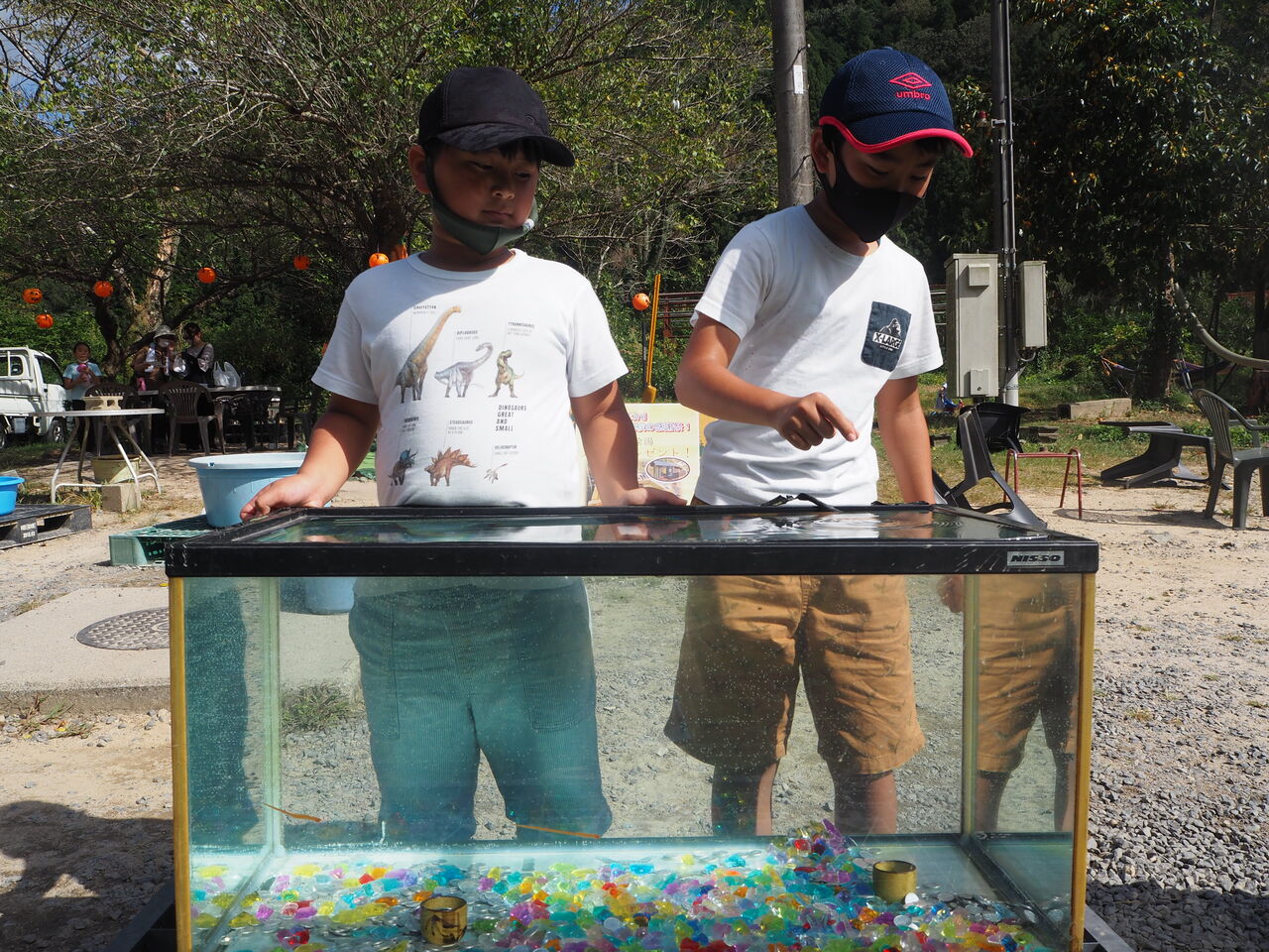 ムズくて楽しい「水中コイン落としゲーム！」やってますよ！！ : つりのあとも、楽しい！ 湯来つり堀。