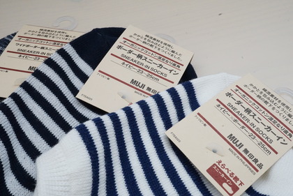 MUJI 足なり直角スニーカーソックス2