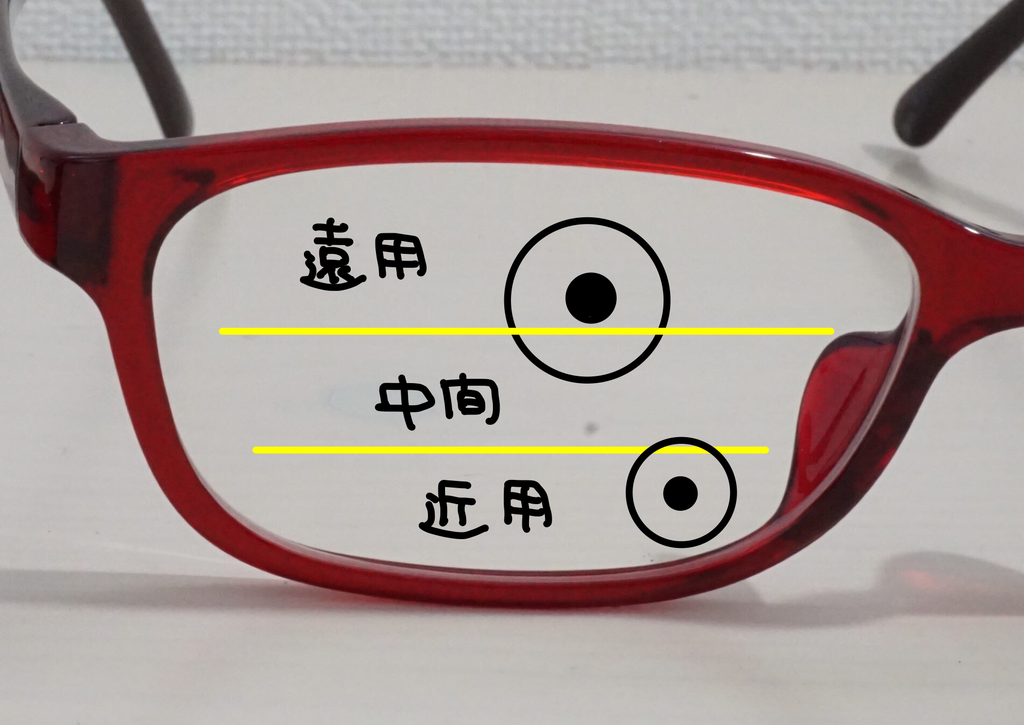 【未使用】JINS 遠近両用 メガネ ケース付 JINS ジンズ 赤 レッド めがねケース メガネ 眼鏡 眼鏡拭き付き