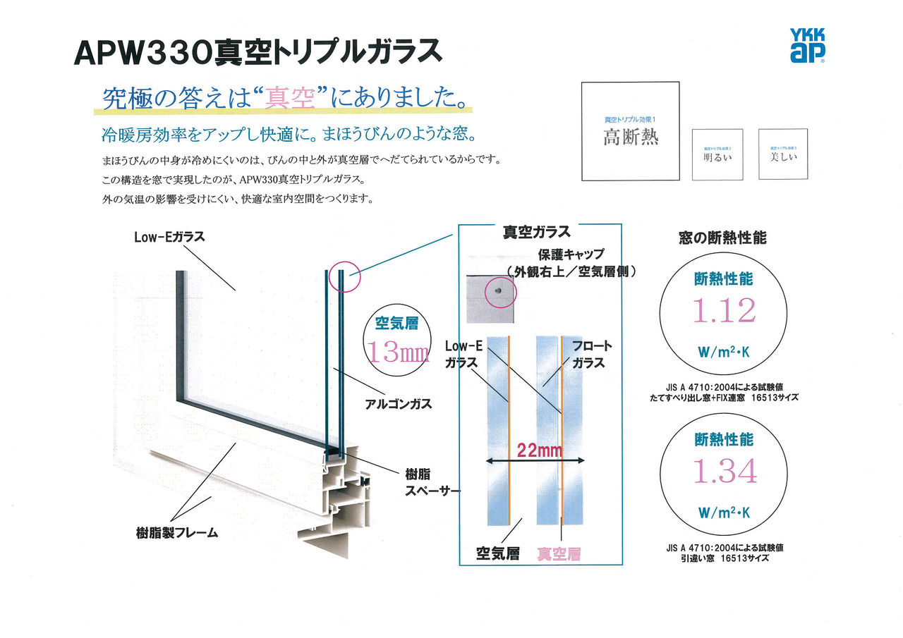 お試し価格 在庫品 ブラック Fix窓 Apw330 Ykk ペアガラス Lowe スペーシア 真空ガラス 樹脂サッシ 窓 サッシ Hlt No