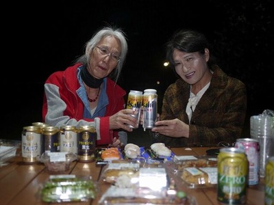 お花見しました 夜桜編 : 幸恵のイナイナイバーァ ブログ