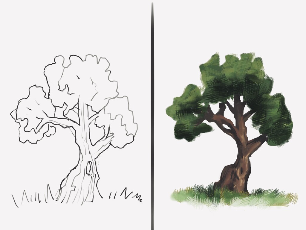 高原さとさんの 背景の描き方 ユックリッピ 絵本の木 ビオトープ