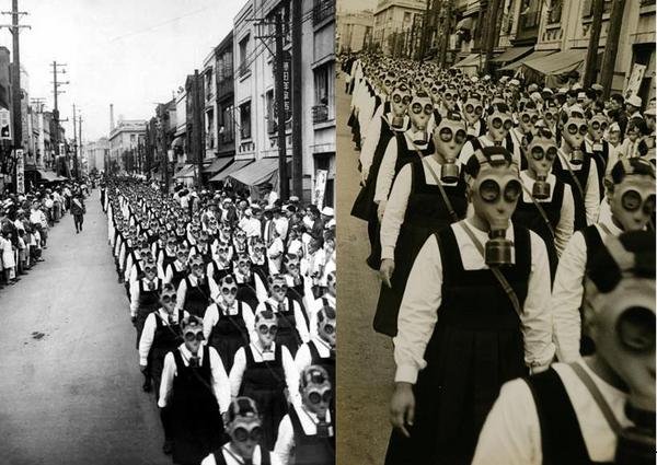 歴史 1930年代 戦前の日本における女子学生のガスマスク行進 話題の画像祭り Funny Image 歴史 1930年代 戦前の日本における女子学生のガスマスク行進 話題の画像祭り Funny Image