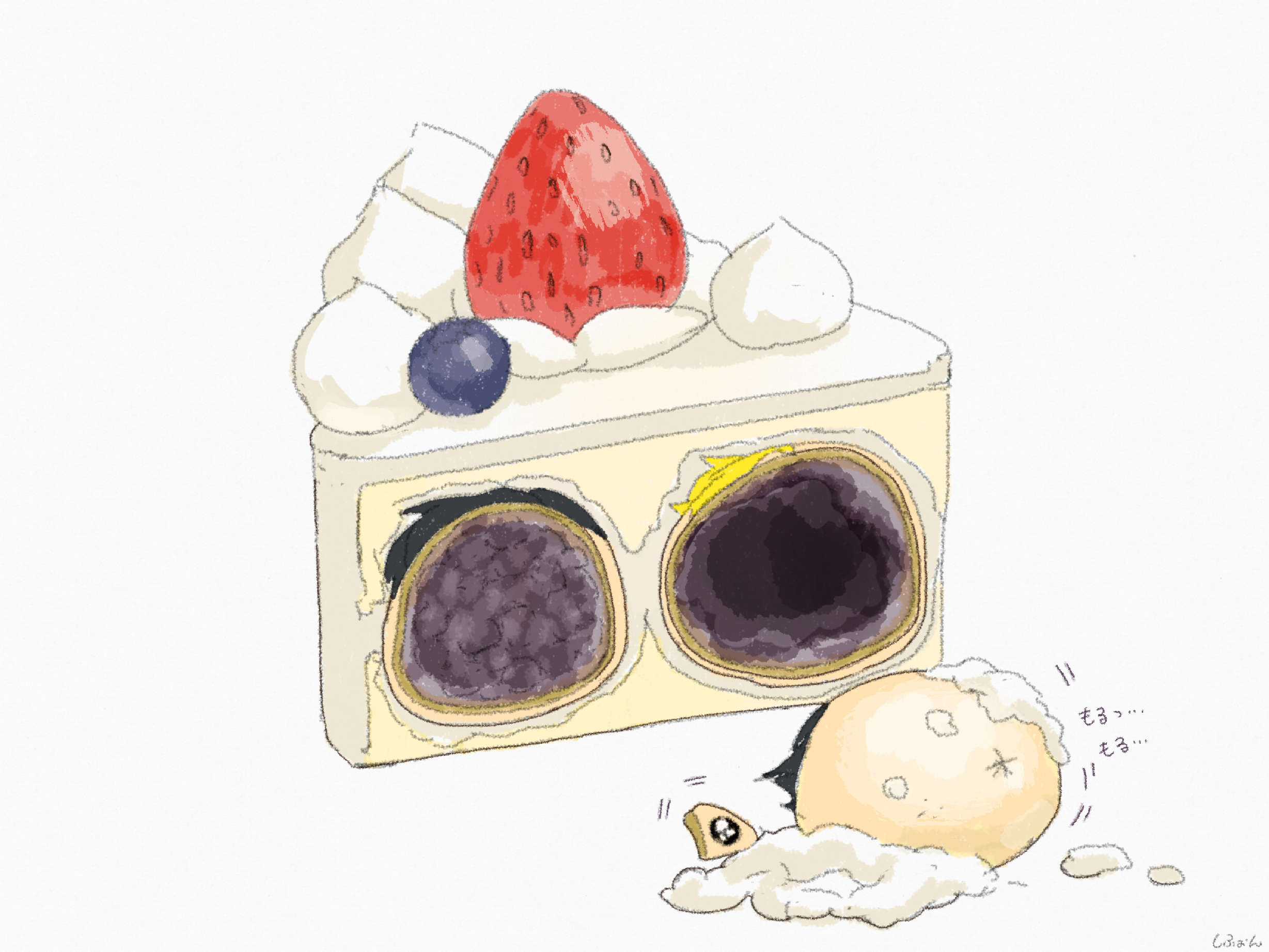 しふぉん あんこ入りのショートケーキ ゆっくりプレイス