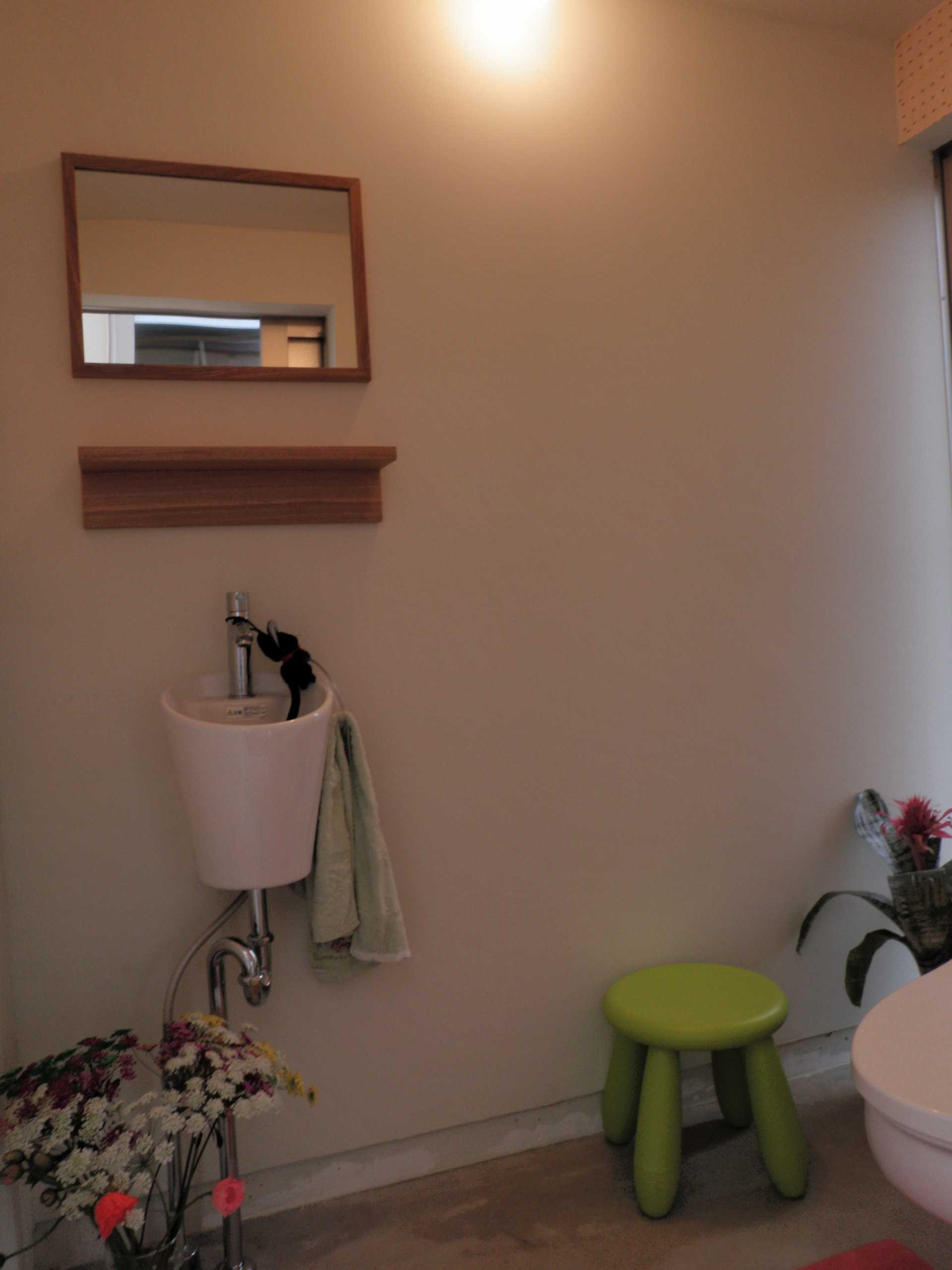 トイレに鏡を設置 つくば 建築家の美笑点
