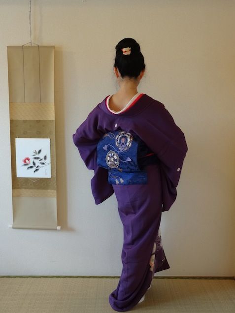 専用です☆白や紫の菊の花が可愛らしい☆アンティーク着物単品　女の子　正絹 g535-3.jpg