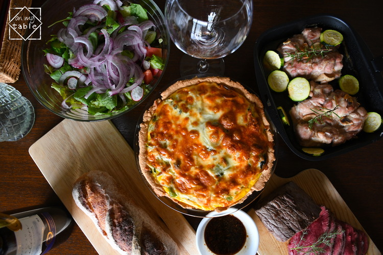 効率よくお家バル開催 魚焼きグリルローストチキンやキッシュのレシピ At My Kitchen レシピブログ