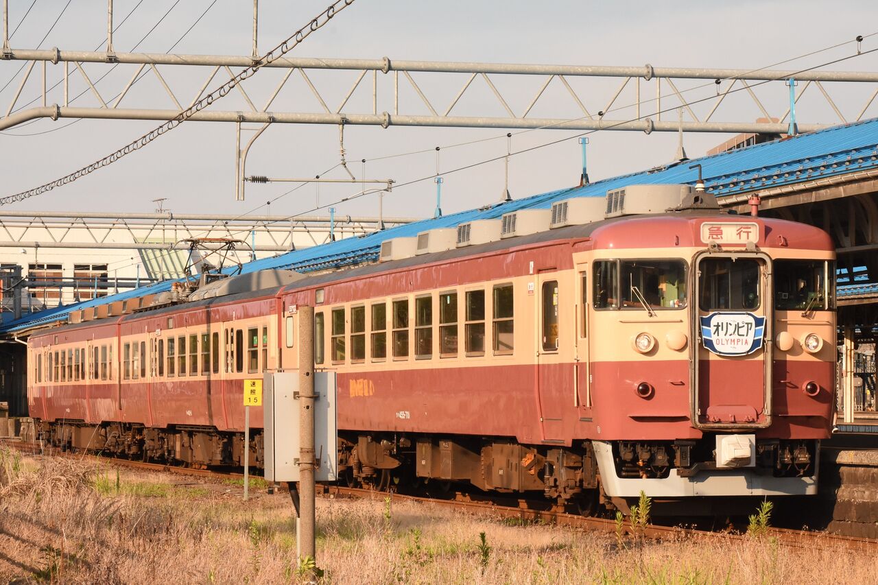 トキ鉄]413,455系急行オリンピア : 東川崎車両区第一工場