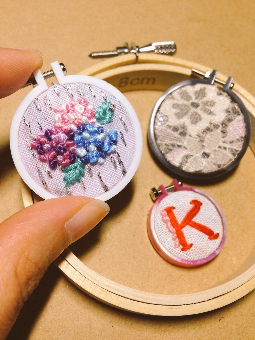 小さい小さい刺繍枠 図工女子 Kanaの夢見る台風の目blog