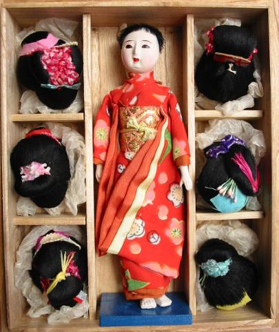 かつら着せかえ ミニ市松人形 : ゆめゆめ人形館 かつら着せかえ ミニ市松人形 : ゆめゆめ人形館