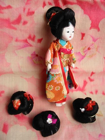 かつら着せかえ ミニ市松人形 : ゆめゆめ人形館 かつら着せかえ ミニ市松人形 : ゆめゆめ人形館