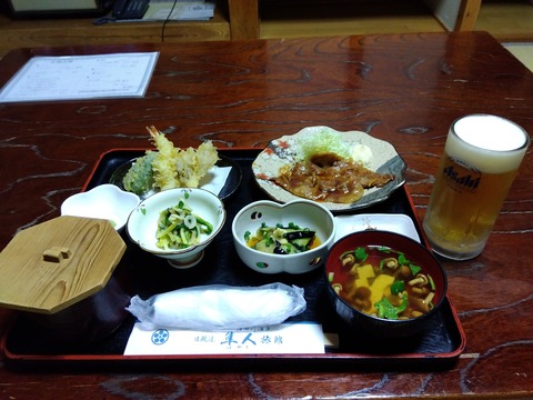 湯田川温泉 隼人旅館  ビジネスプランの夕食・朝食編