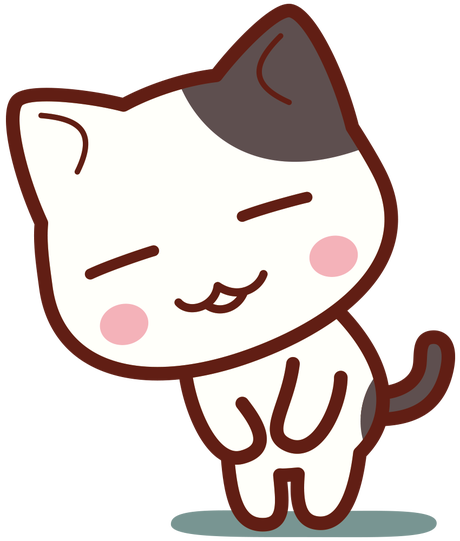 ありがとう猫 イラスト