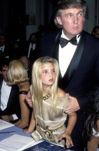 トランプ大統領と子供の頃のイヴァンカ