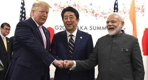 安倍首相 トランプ大統領 モディ印首相