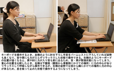 パソコンの姿勢