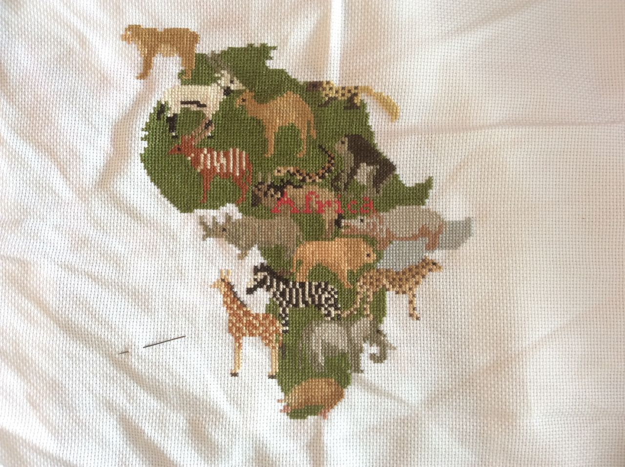 クロスステッチ刺繍アニマルアトラス 動物世界地図 Part3と鉢植えの植物 とんとんチクチク クロスステッチ刺繍アニマルアトラス 動物世界地図 Part3と鉢植えの植物 とんとんチクチク