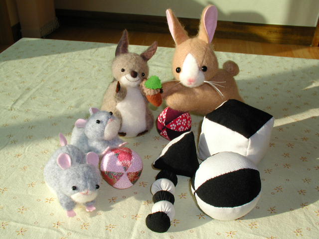 水球ボールと動物達 こんにちwa