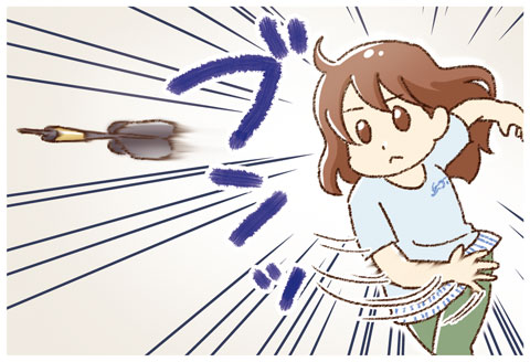 ダーツ→