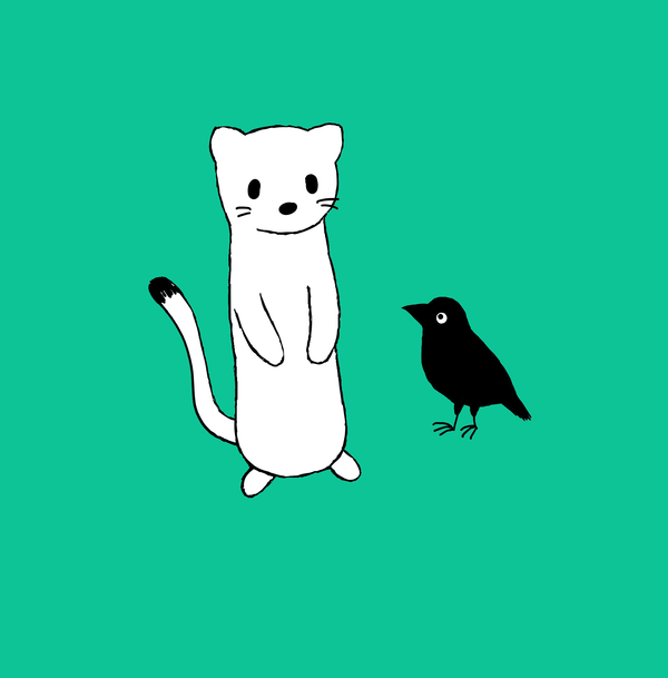 Noteはじめました Note イラスト オコジョ カラス Healthy Beautiful Life Powered By ライブドアブログ