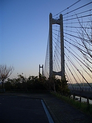 呼子大橋 夕景の呼子大橋