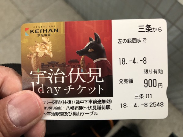宇治伏見1dayチケット