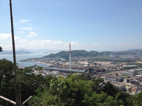 鎮海山より竹原駅方面