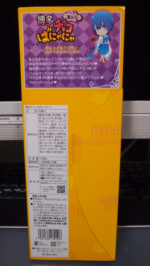 12博多チョコばにゃにゃ(10個入り)