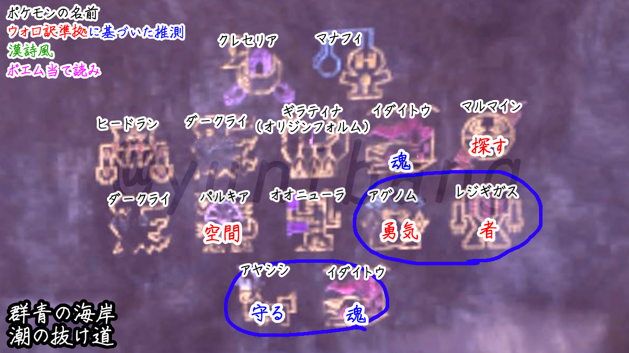 レジェンズアルセウス 壁画解読 ウォロ訳準拠 ゆにばんgのブログ