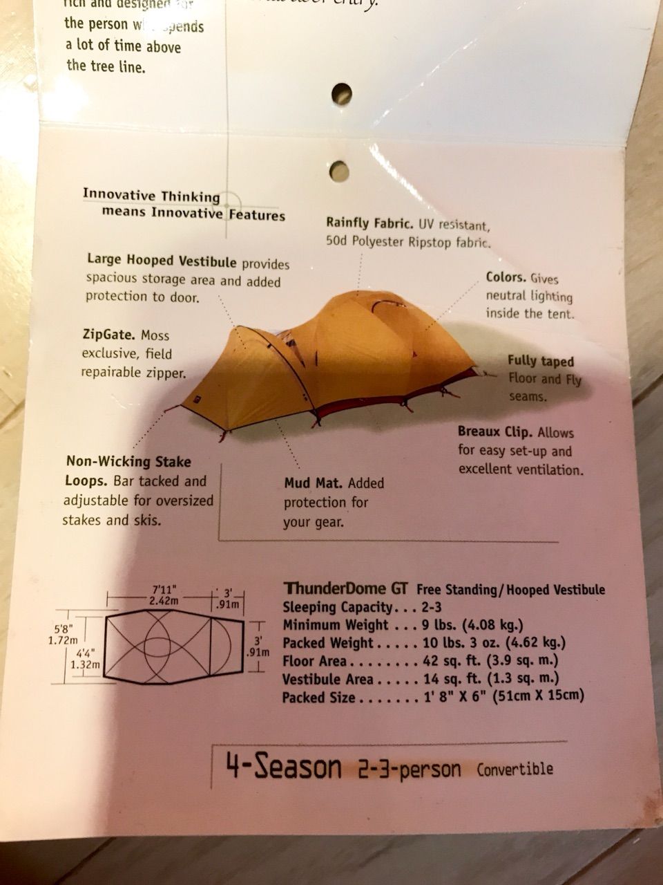 モステント サンダードームGT : ACROSS THE MOUNTAIN 