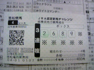 笠松競馬場へ行きました その２ 黒ゆり の秘密の花園 ３３０５３０