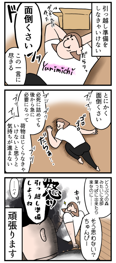 引っ越し準備中です