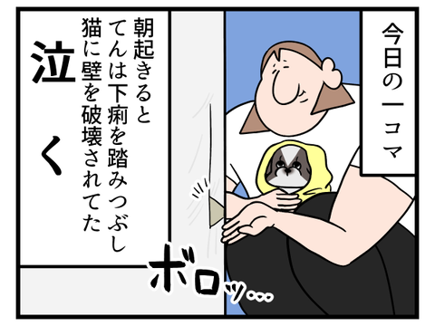 朝から災難