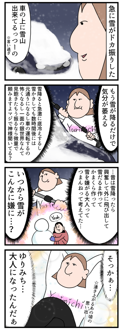 雪に対しての感情が変わった瞬間が大人の階段上った証