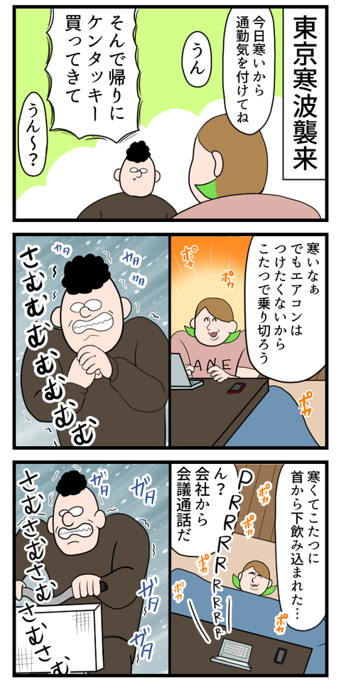 東京寒波襲来した時のあねみちはちょっとクズだった