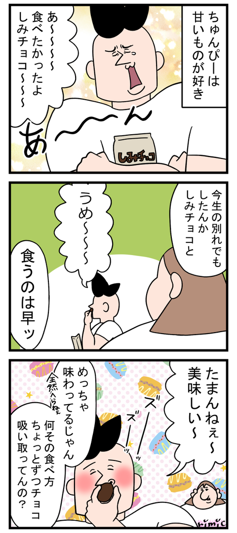しみチョコ中毒の男