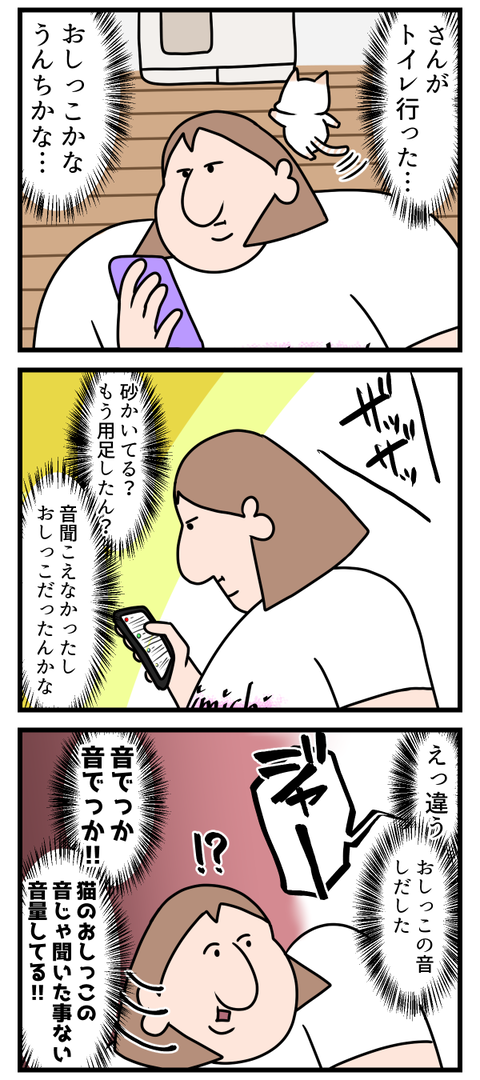 猫のトイレってこんなにうるさかったっけ