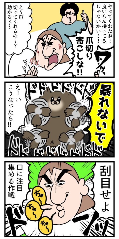 赤子（子猫）の爪切りなんてお手のもんよと威張った結果2