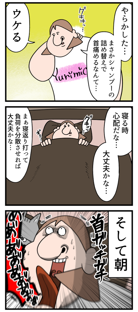腰もやばいが首もやばい