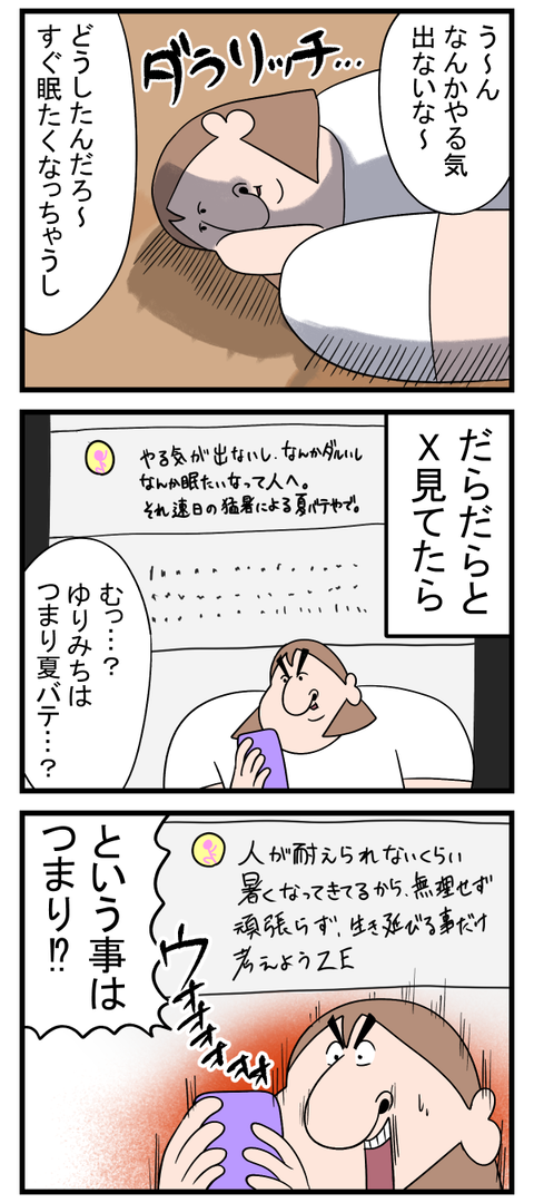 暑い時は無理しちゃいかんぜよ