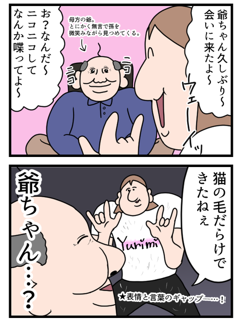 爺ちゃんに罵倒された