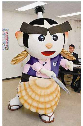 ゆるキャラ 肩にカキ 眉毛はコンブ 厚岸 うみえもん 着ぐるみ完成