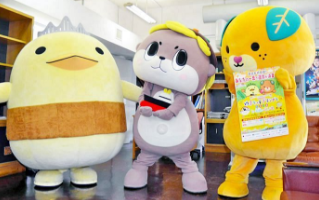 ゆるキャラ みきゃん バリィ さんが しんじょう君 への投票呼び掛け
