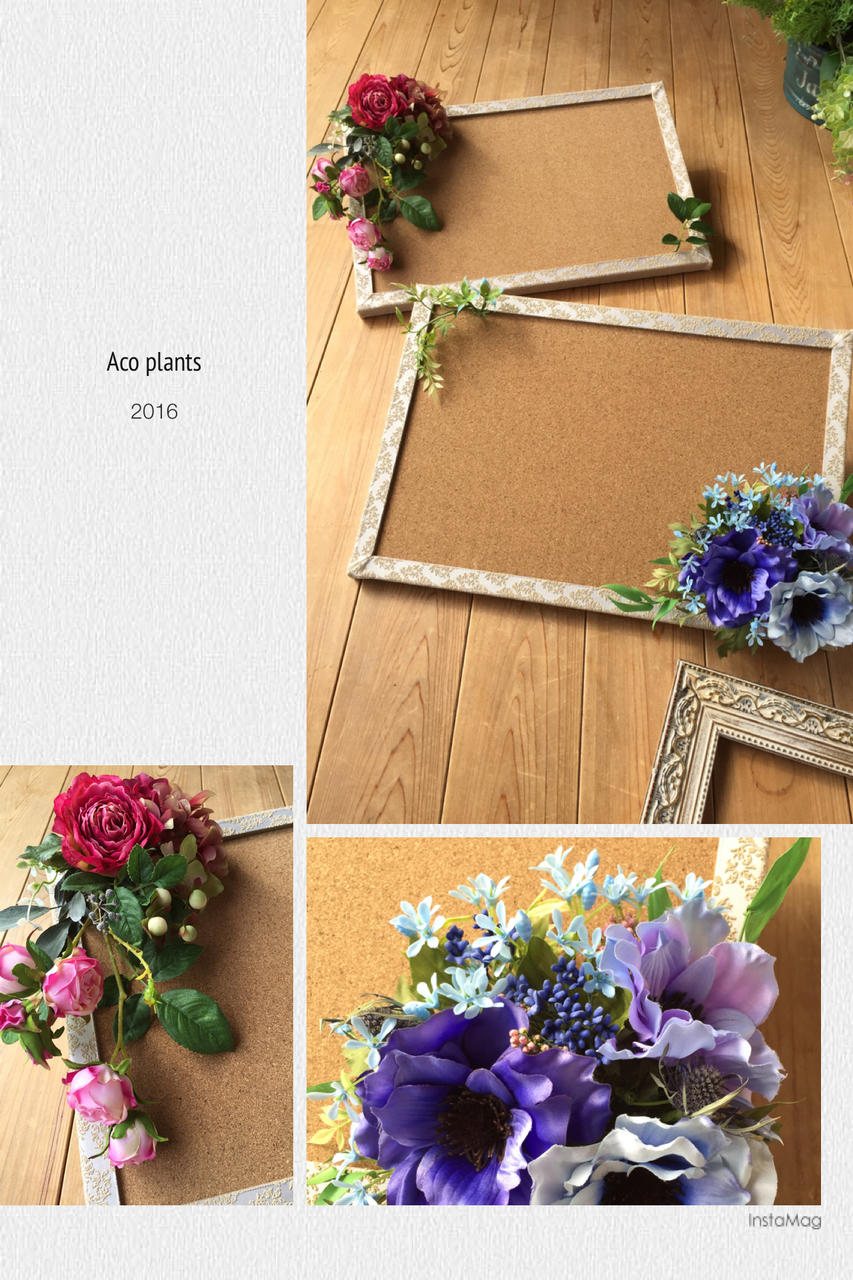 世界にひとつのコルクボード オーダー方法と参考価格 手作りリースのお店 教室 あこプランツ ブログ 京都 大原野