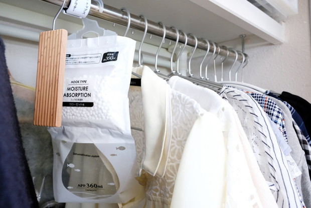 キャンドゥ・フック式除湿剤・自分クローゼット①