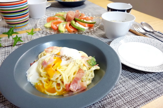 ENAパスタプレート・カルボナーラ①