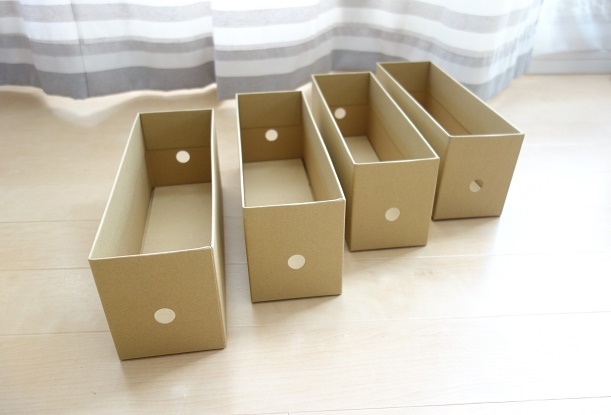 無印・ダンボールファイルボックス・ハーフ・５枚組②